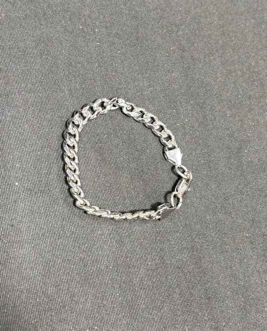 Wolf & Sparrow "Shining Steel" Stainless Steel Cuban Bracelet (8MM)