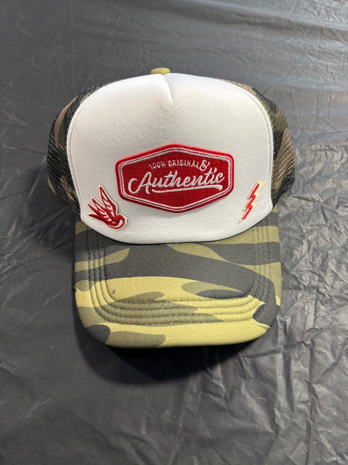 Wolf & Sparrow "Authentic" Camo Foam Trucker Hat