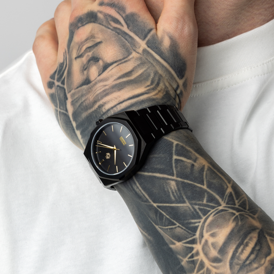 Wolf & Sparrow "Minimalist" Black Stainless Steel Watch