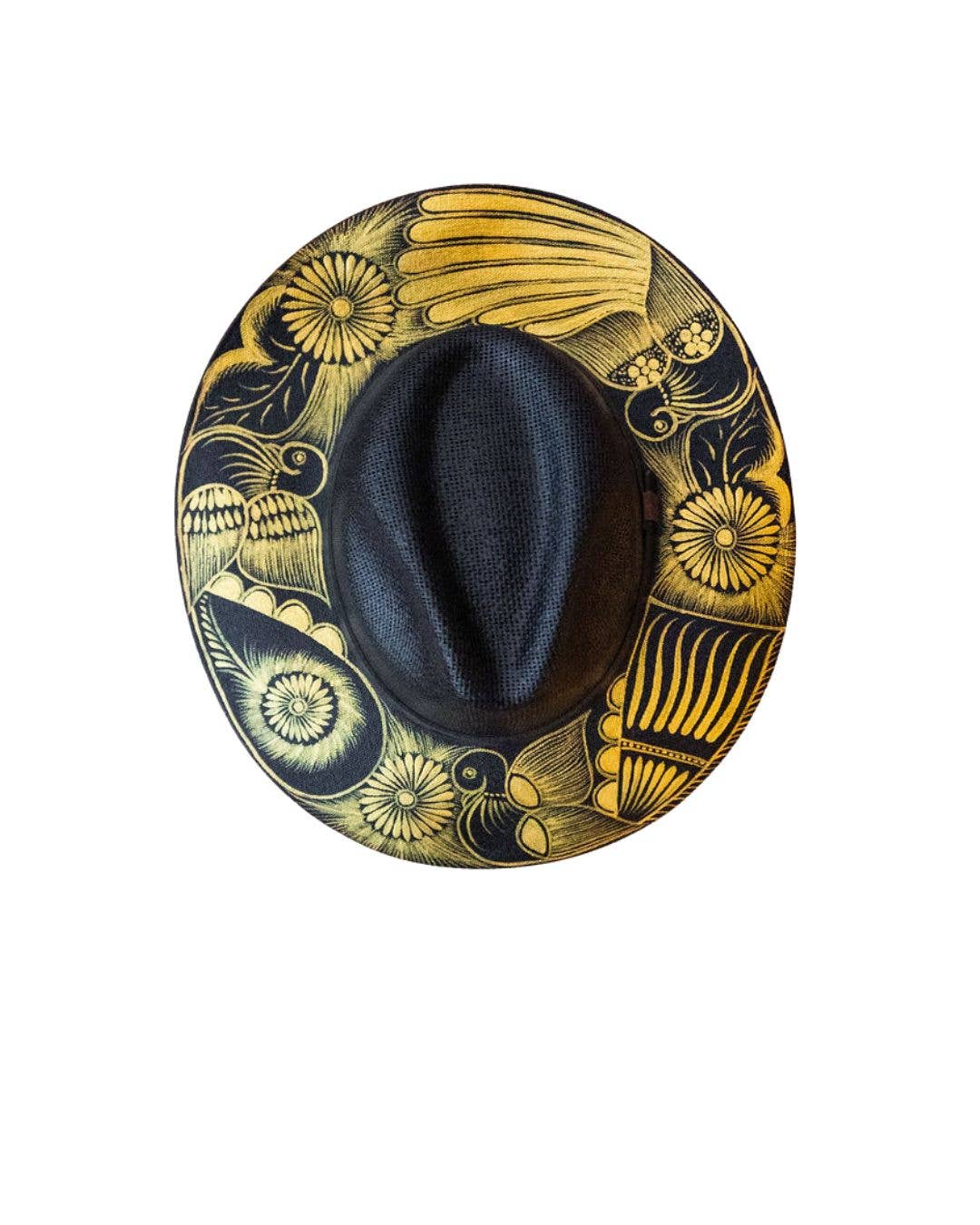 Wolf & Sparrow "Golden" Hand Painted Western Hat - Black and Gold