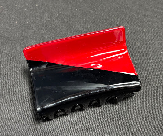 Wolf & Sparrow Red/Black Elegant Claw Clips