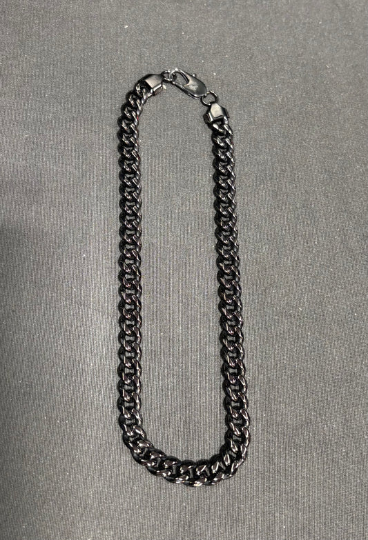 Wolf & Sparrow "Bold Black" Stainless Steel Black Cuban Chain (10MM)