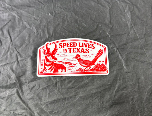 Wolf & Sparrow "Speed Lives in Texas" Decal