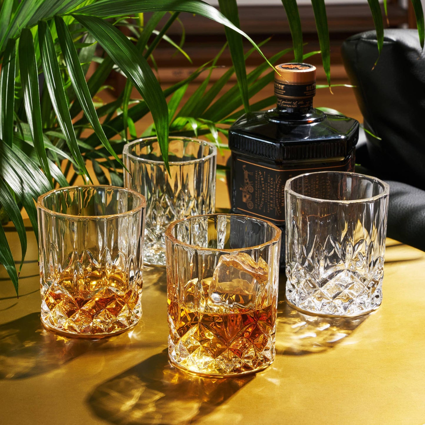 Wolf & Sparrow Vintage Style Crystal Tumblers Set of 4
