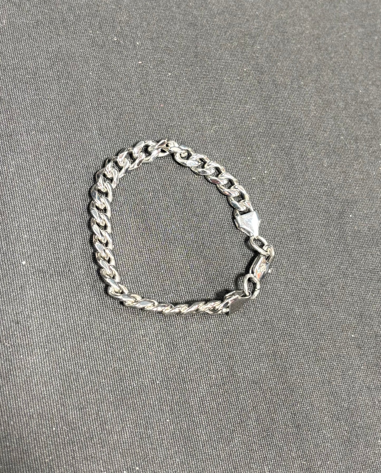 Wolf & Sparrow "Shining Steel" Stainless Steel Cuban Bracelet (8MM)