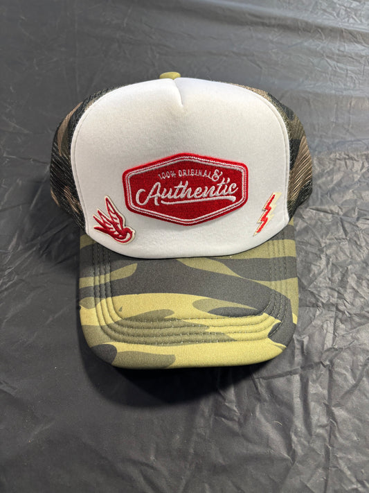 Wolf & Sparrow "Authentic" Camo Foam Trucker Hat