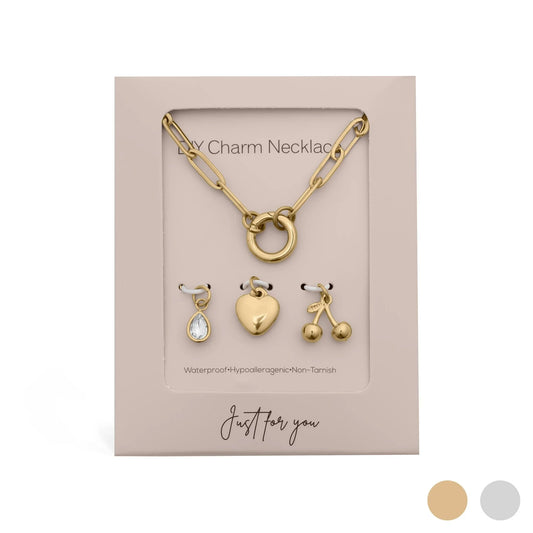 Wolf & Sparrow "Sweet Heart & Cherry" Necklace Charm Set
