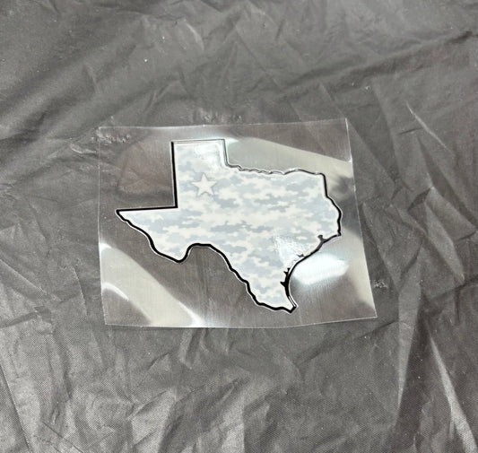 Wolf & Sparrow “White Camo” Texas Decal