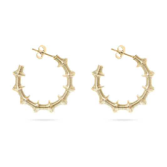 Wolf & Sparrow "Wired Statement" Hoop Earrings