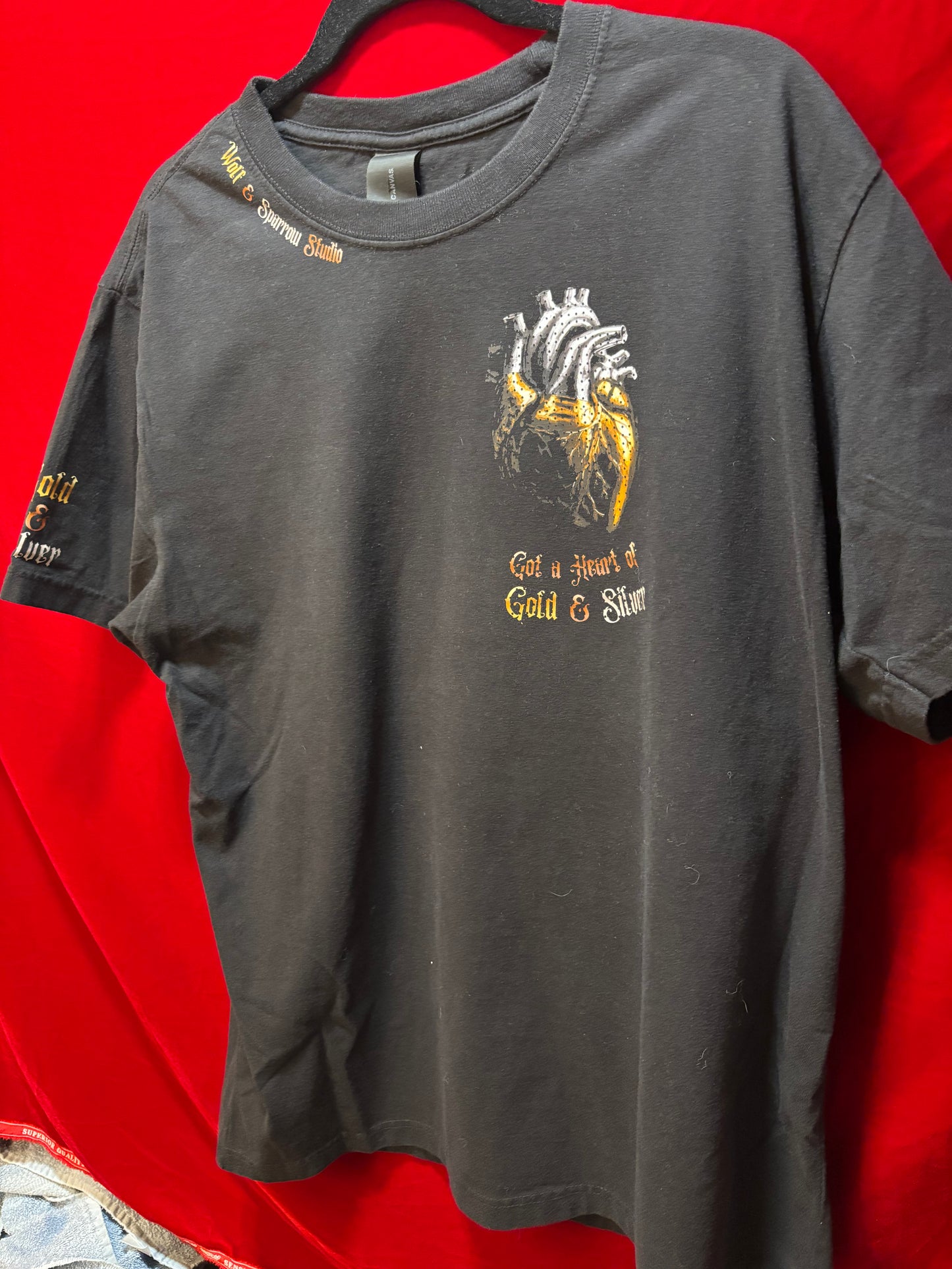 Wolf & Sparrow "Gold & Silver Heart" T-Shirt