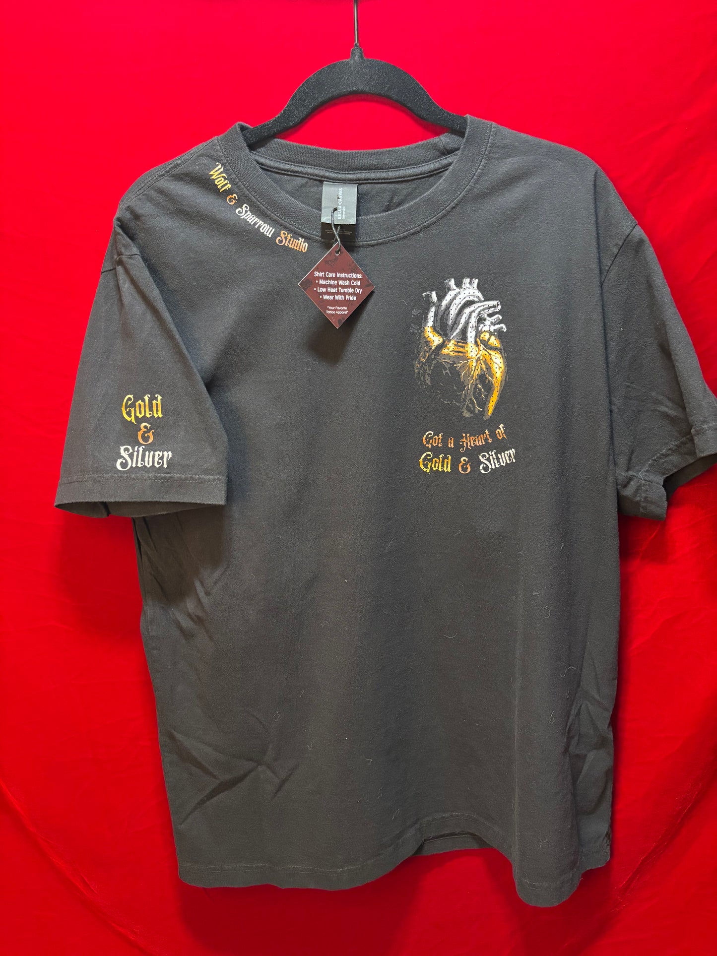 Wolf & Sparrow "Gold & Silver Heart" T-Shirt