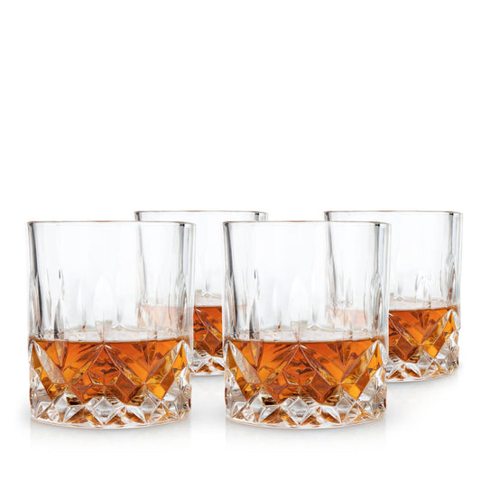 Wolf & Sparrow Vintage Style Crystal Tumblers Set of 4