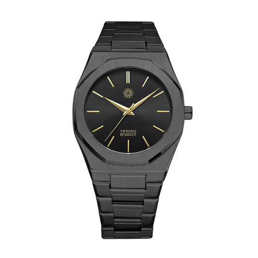 Wolf & Sparrow "Minimalist" Black Stainless Steel Watch